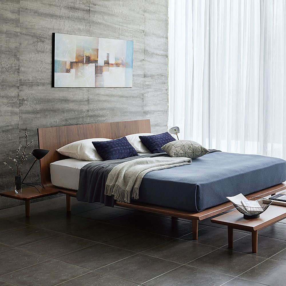 【定価40万！】日本ベッド プレーリー ウォールナットセミダブルベッドフレーム PLAIRIE｜日本ベッド｜コンフォートQ｜阪急百貨店のインテリアショップ