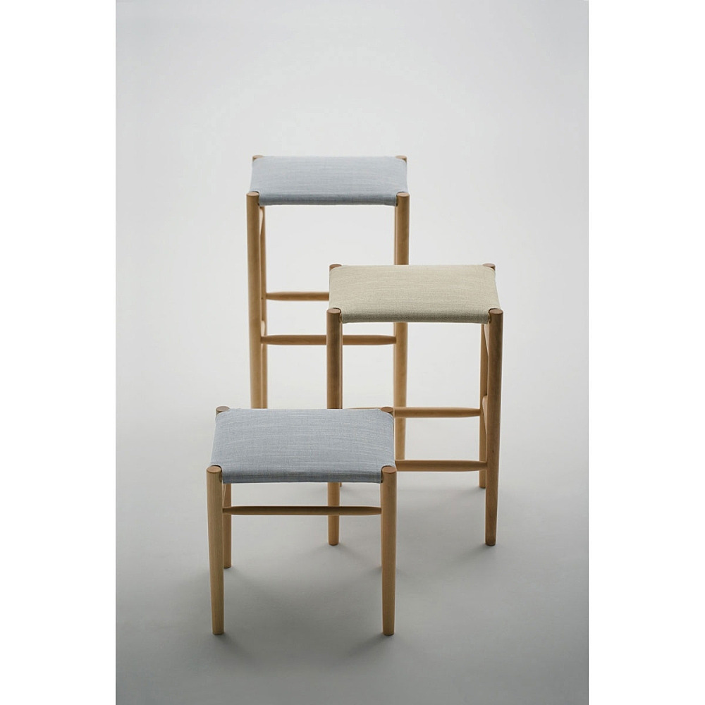 LIGHTWOOD STOOL LOW/MID/HIGH UPHOLSTERED SEAT｜マルニ木工