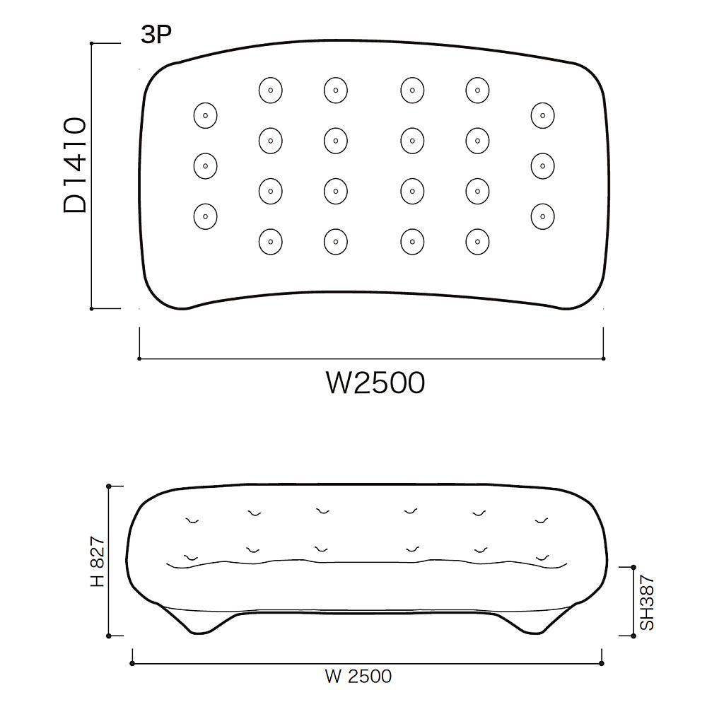 ROSETPLOUM 3SEATER｜リーン・ロゼ｜コンフォートQ｜阪急百貨店