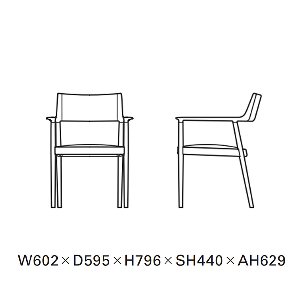 タイムアンドスタイル ダイニングチェア シンプル ナチュラル TIME&STYLE(タイムアンドスタイル)のVISION ウォールナット材×本革