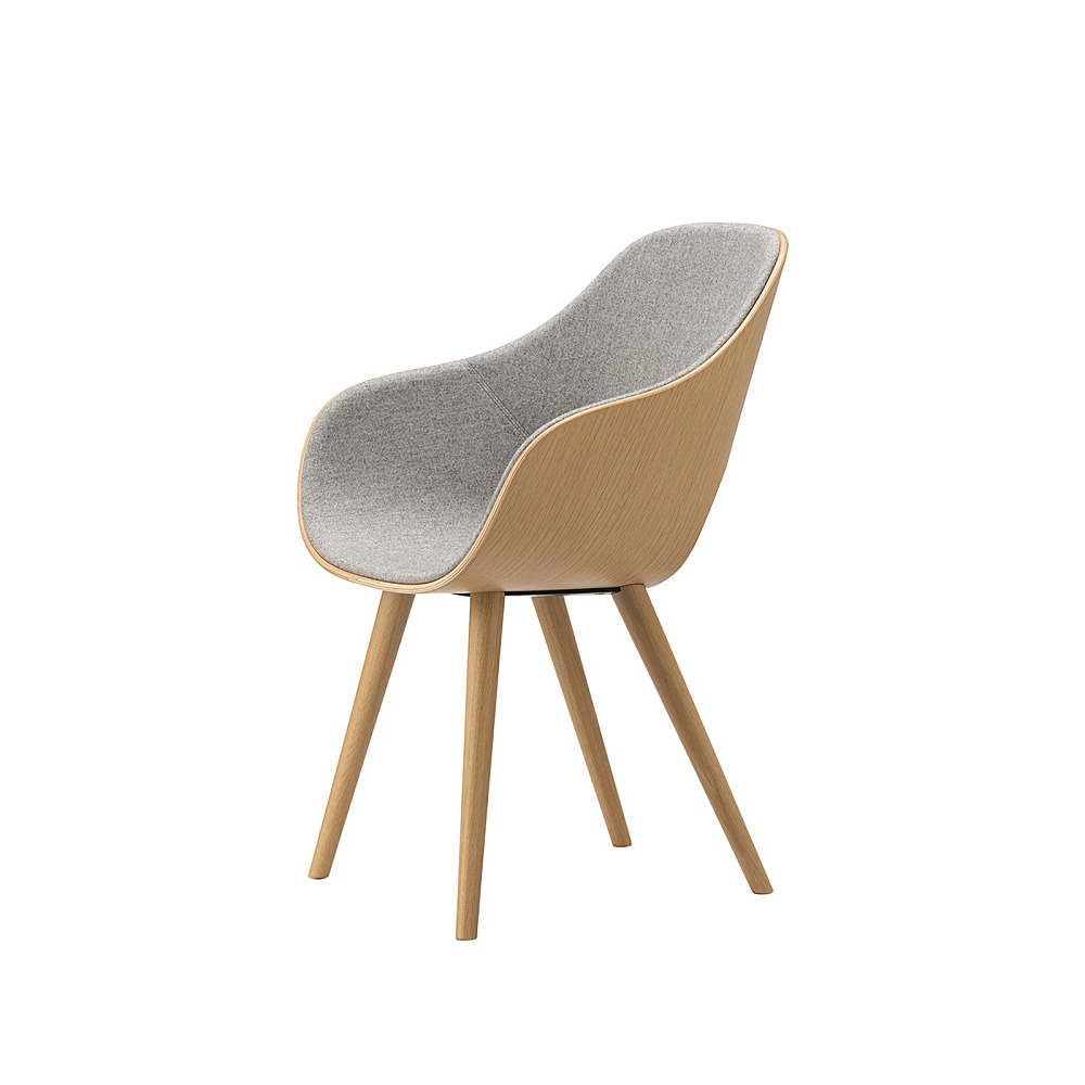 ROUNDISH ARM CHAIR UPHOLSTERED SEAT｜マルニ木工