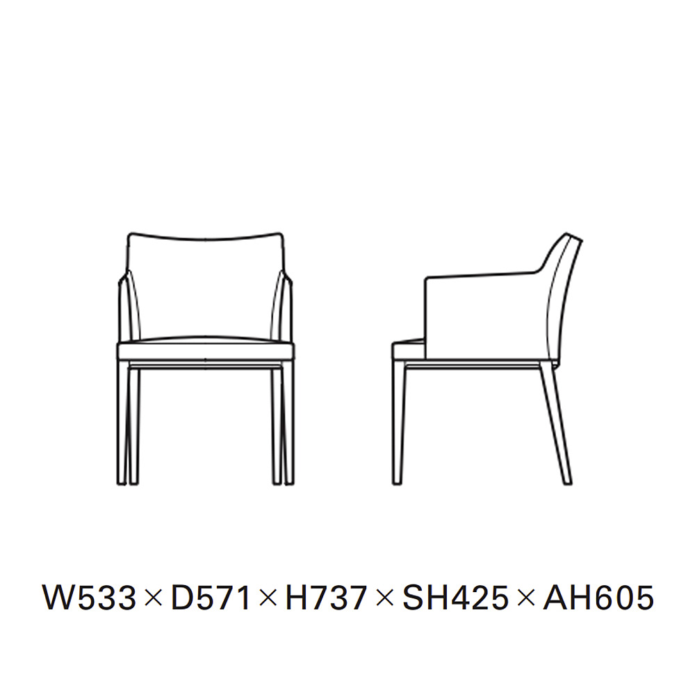 LEON SEAMLESS HALF ARM CHAIR｜タイム アンド スタイル｜コンフォート