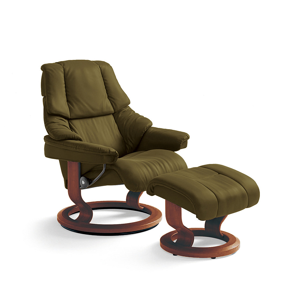 ★130　※現状渡し　状態込み　EKORNES　ストレスレスチェア　Reno　【リサイクルマート宇宿店】 エコーネス / EKORNES ストレスレスチェア＆オットマンセット M レノ