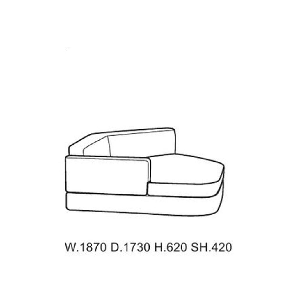 MILAN DEEP 190 HALF-ARM ANGLE SOFA|アルフレックス MILAN DEEP 190 HALF-ARM ANGLE SOFA|アルフレックス