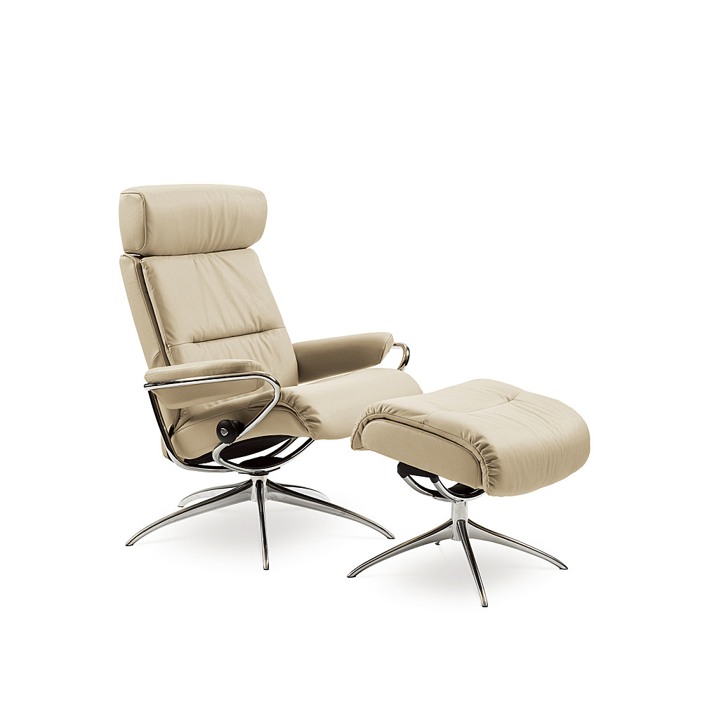 Stressless® Tokyo スター ローバックヘッドレスト付 オットマン