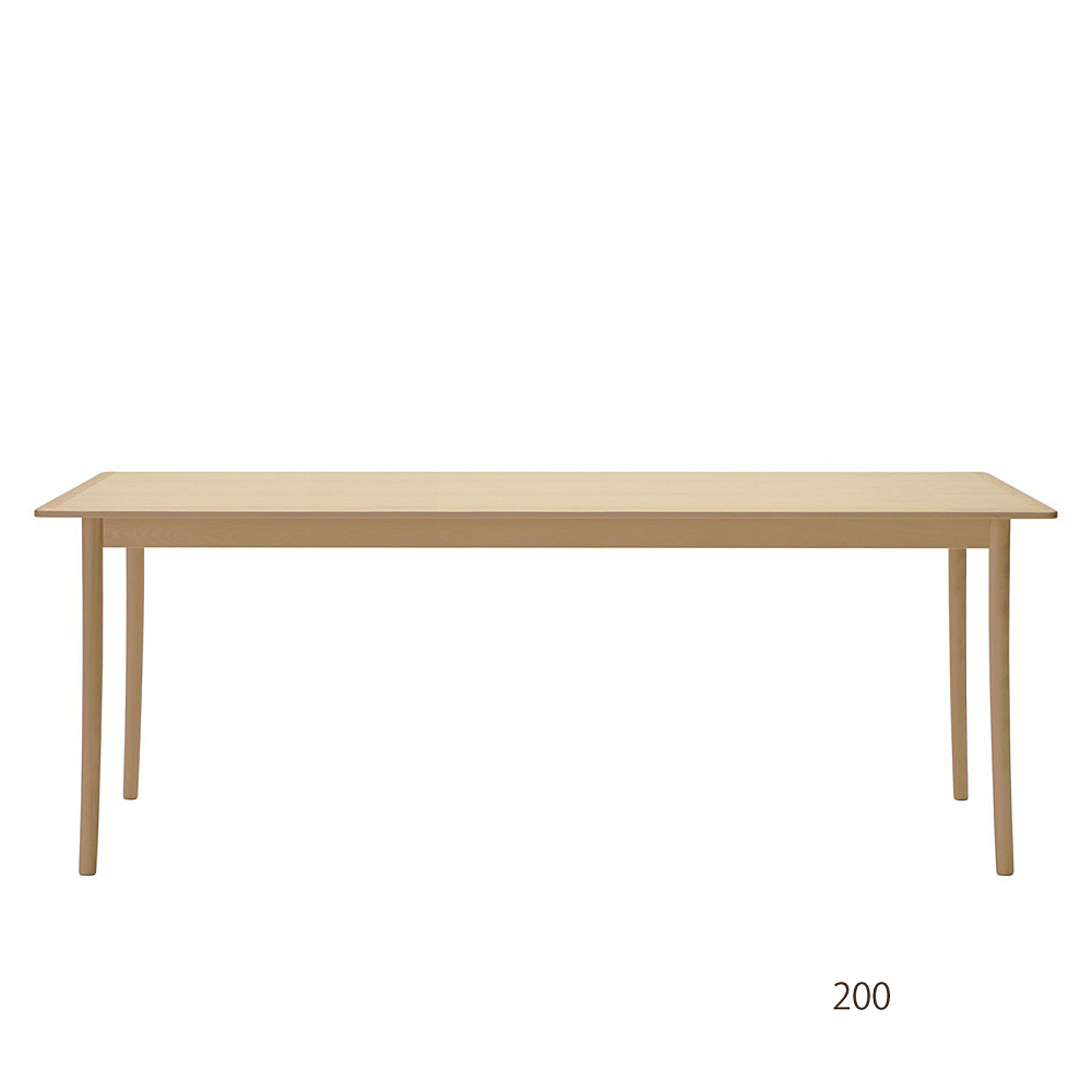 シンプル ライトウッド ダイニングテーブル単品 LIGHTWOOD DINING TABLE 200/220/240 WOOD TOP｜マルニ木工