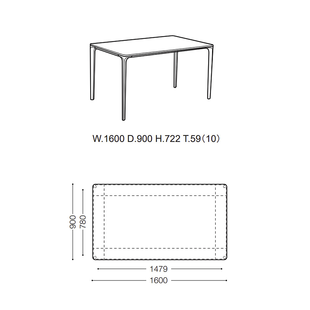 IENA DINING TABLE｜アルフレックス｜コンフォートQ｜阪急百貨店の