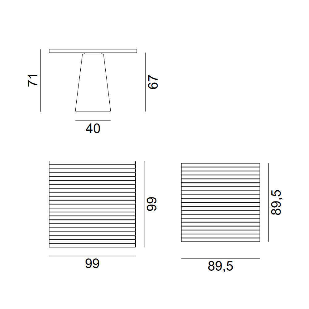 ジェルバゾーニ　テーブル　アウトドア　INOUT35 ジェルバゾーニ テーブル アウトドア INOUT35 ジェルバゾーニ テーブル