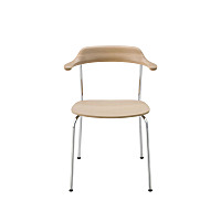 HIROSHIMA ARM CHAIR STACKING WOODEN SEAT｜マルニ木工