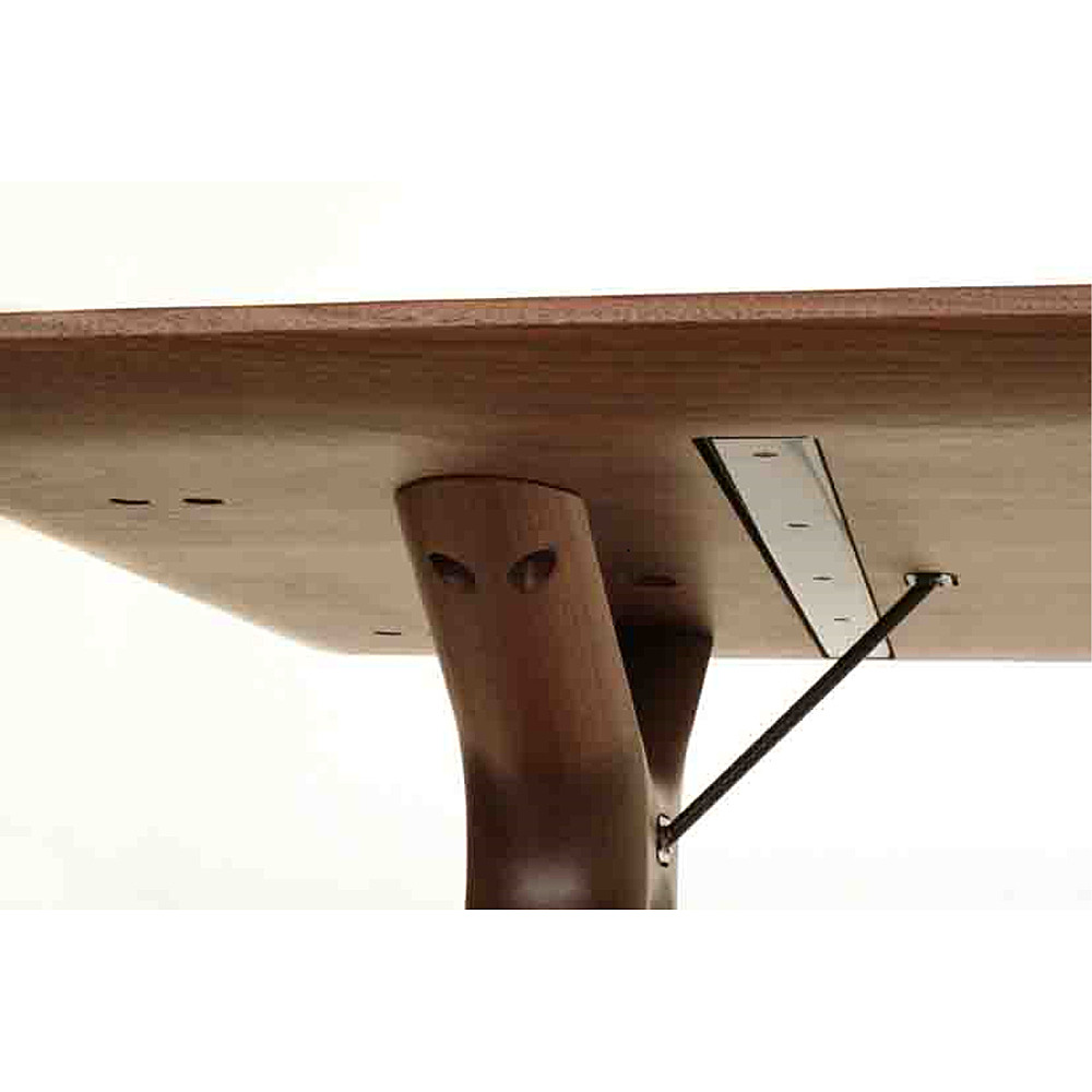 起立木工 RADIUS Dテーブル220WN ラディウス セラウッド塗装仕上げ 無垢材『木部：WN（ブラックウォルナット）』『幅：220cm』 RADIUS TABLE｜起立木工｜コンフォートQ｜阪急百貨店のインテリアショップ