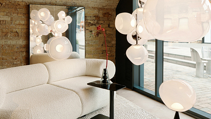 TomDixson トムディクソン　BEAT ビート　トール ホワイト　廃盤. Tom Dixon. Beat Floor / トム・ディクソン ビート フロアライト