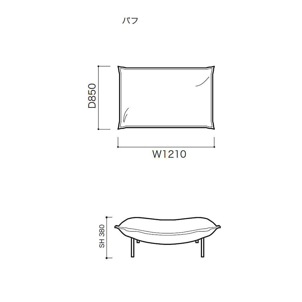 ROSETCALIN1 STEEL/WOOD POUF｜リーン・ロゼ｜コンフォートQ｜阪急