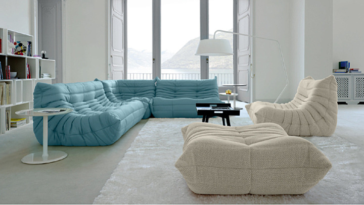 ligne roset / リーン・ロゼ　トーゴ　オットマン　スエード ligne roset リーン・ロゼ ROSETTogo ロゼトーゴ パフ