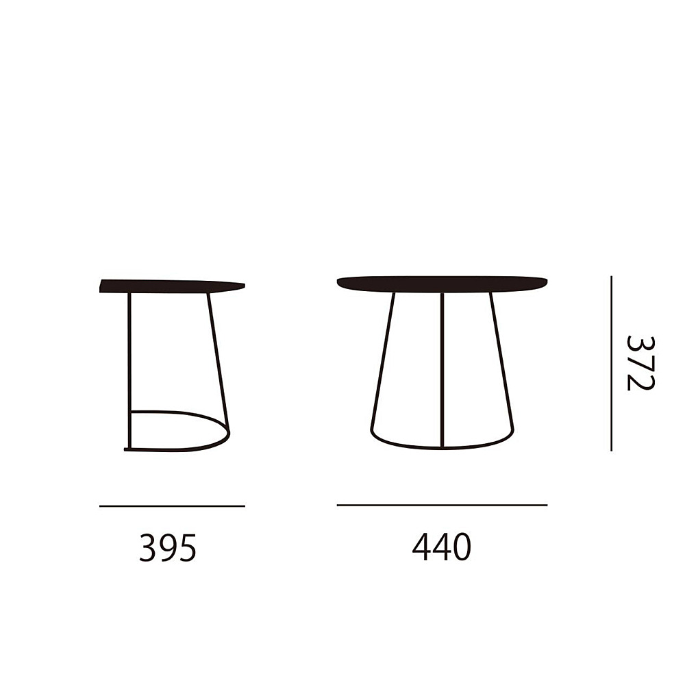 AIRY COFFEE TABLE HALF｜ムート｜コンフォートQ｜阪急百貨店の