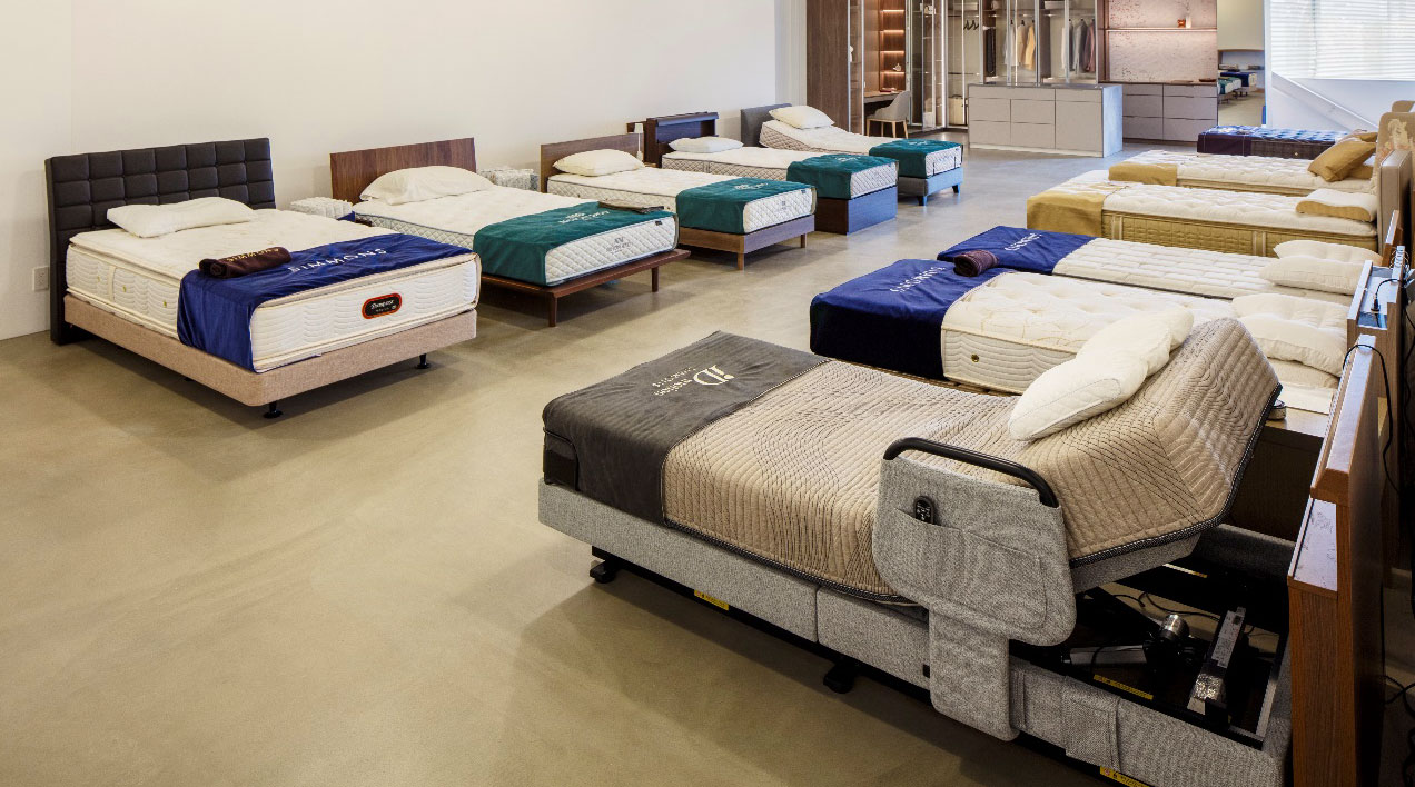 コンフォートQ_comfortq_阪急百貨店のインテリアショップ ブランドベッド_シモンズ_サータ_キングコイル_日本ベッド